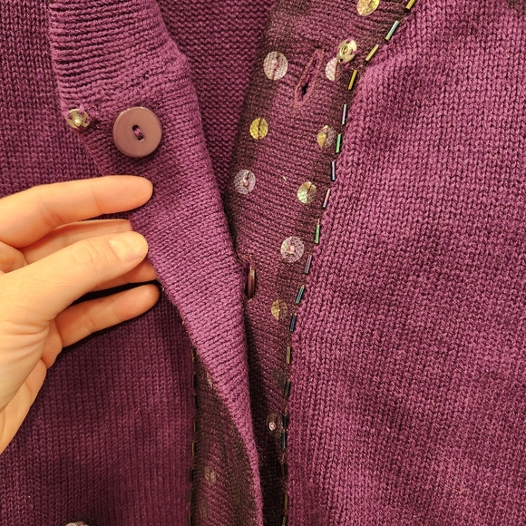 Storybook Knits NWT Tulle IlIusion Button Up Cardigan - Picture 5 of 8